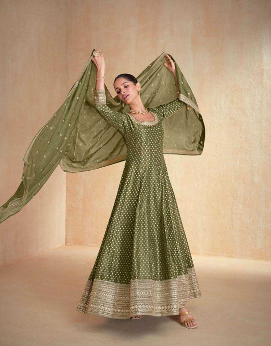 Organza  Anarkali Party Gown