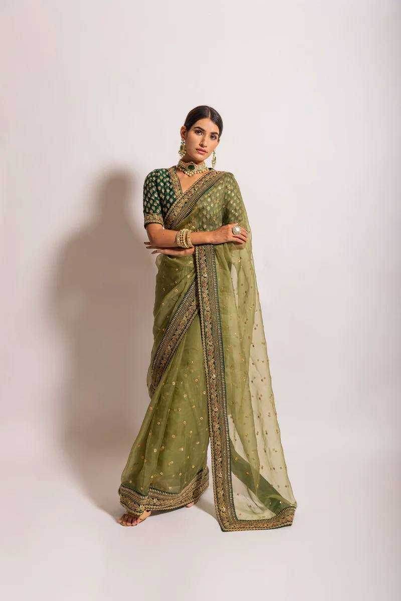 Organza Embroidered Saree - MYLUXURY LANE ENTERPRISE