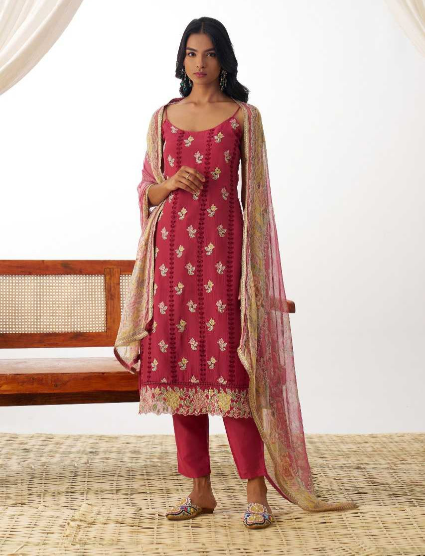 Organza   Ladies  Party wear suit