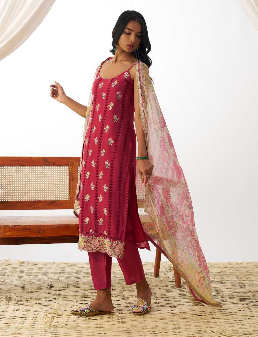 Organza   Ladies  Party wear suit