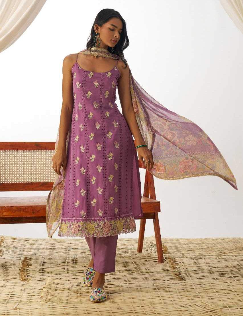 Organza   Ladies  Party wear suit