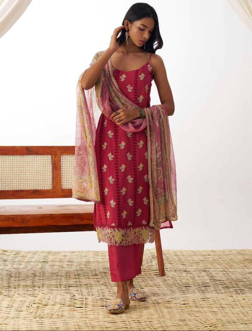 Organza   Ladies  Party wear suit