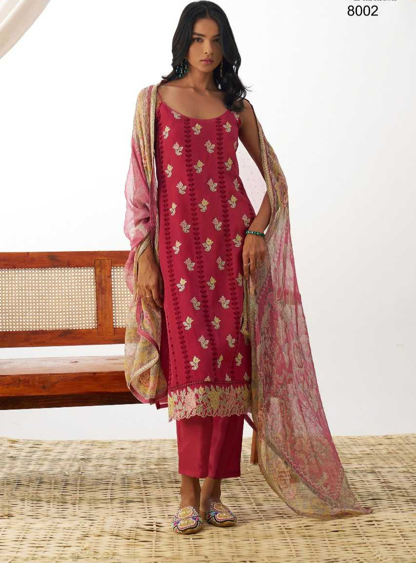 Organza   Ladies  Party wear suit