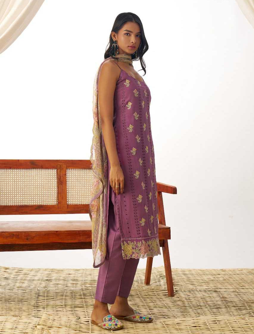 Organza   Ladies  Party wear suit