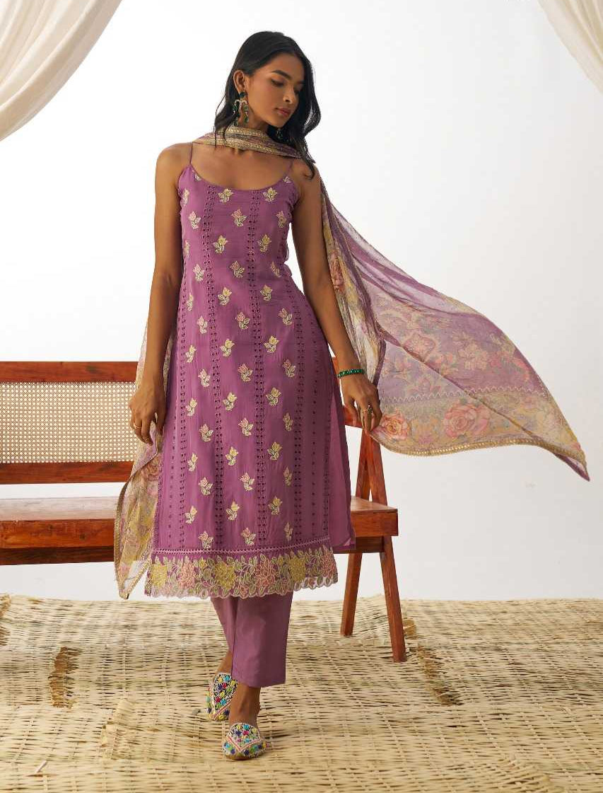 Organza   Ladies  Party wear suit