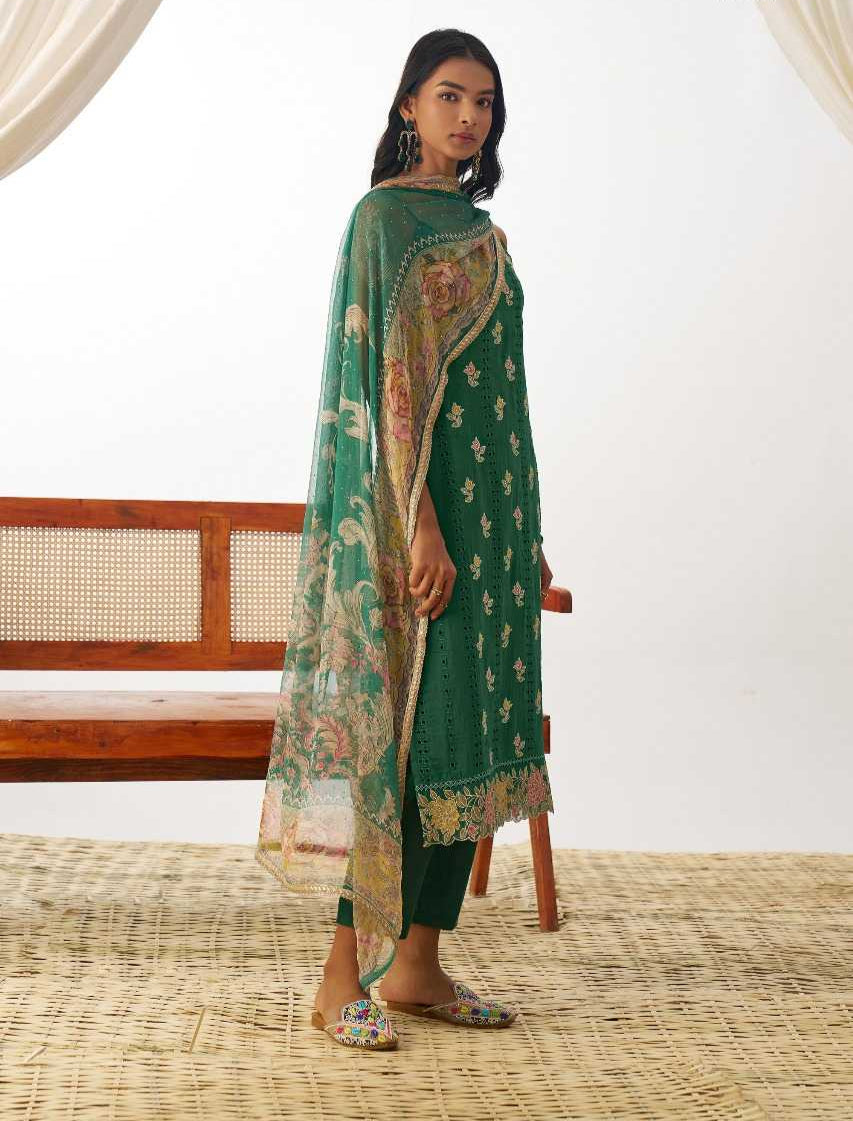 Organza   Ladies  Party wear suit