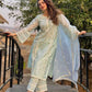 Organza Bottom With Dupatta Embroidery 3/4 Sleeve Kurti - MYLUXURY LANE ENTERPRISE