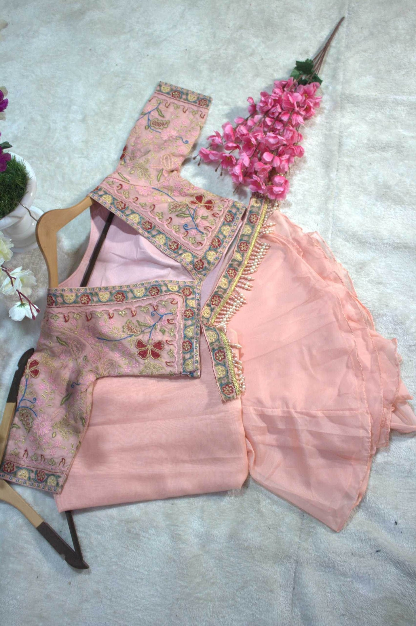 Organza Party Wear Saree - MYLUXURY LANE ENTERPRISE