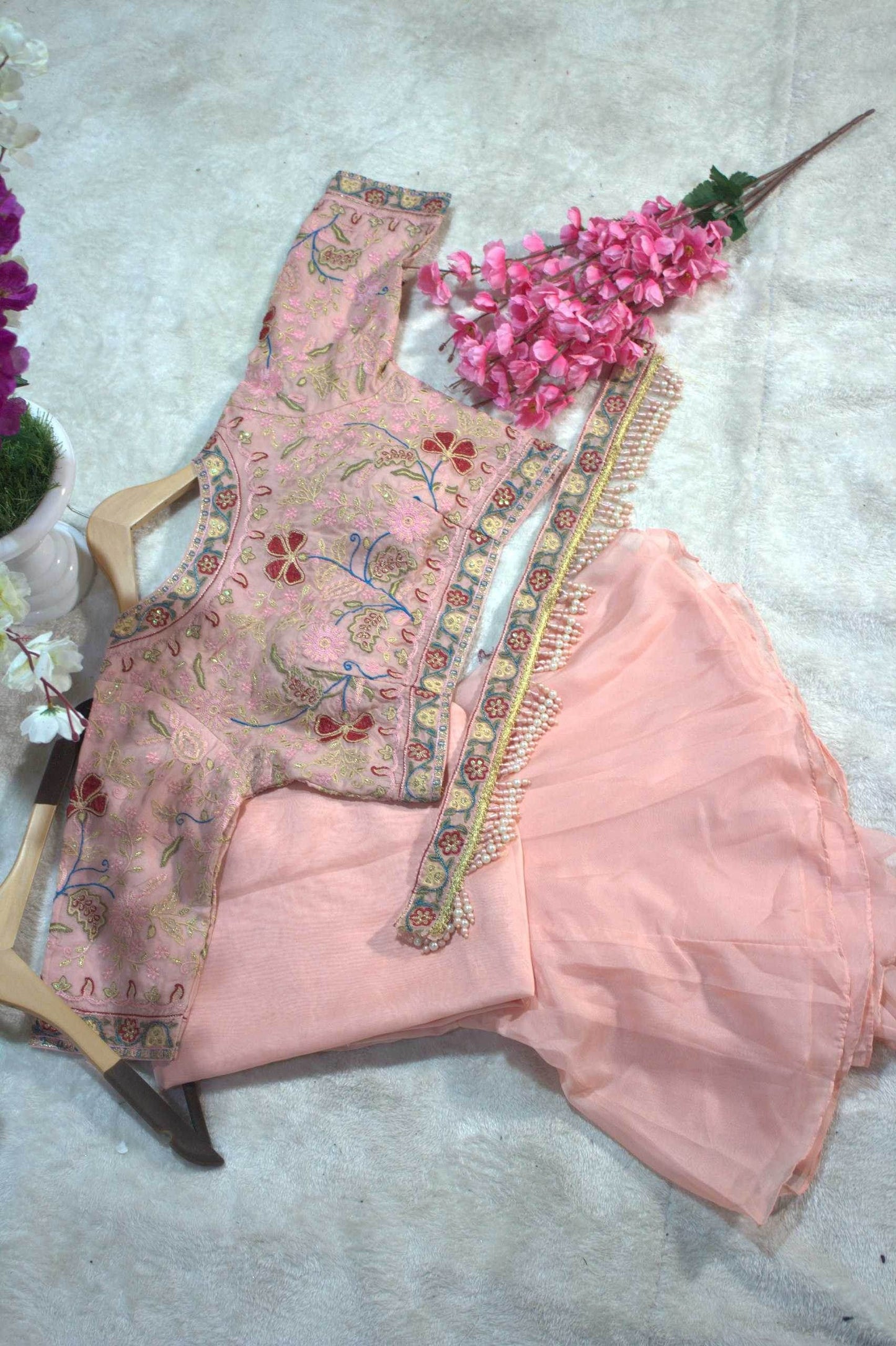 Organza Party Wear Saree - MYLUXURY LANE ENTERPRISE