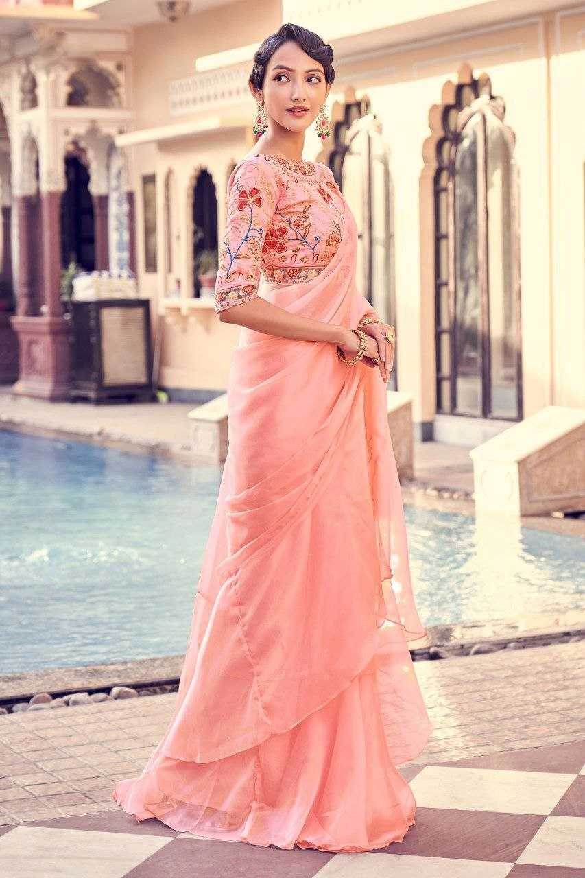 Organza Party Wear Saree - MYLUXURY LANE ENTERPRISE