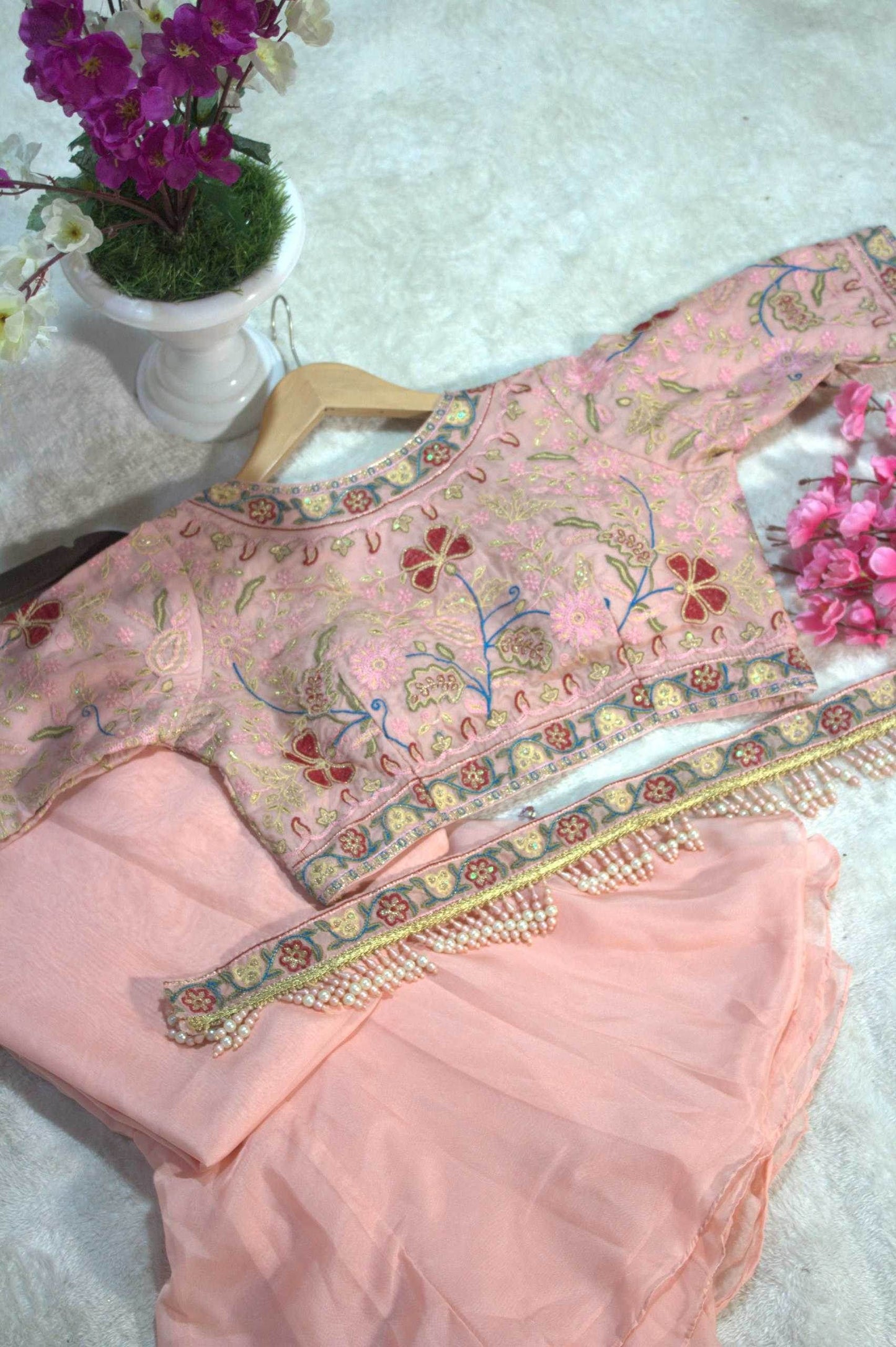 Organza Party Wear Saree - MYLUXURY LANE ENTERPRISE