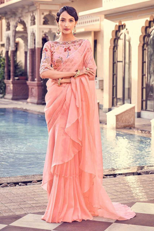 Organza  Party Wear Saree