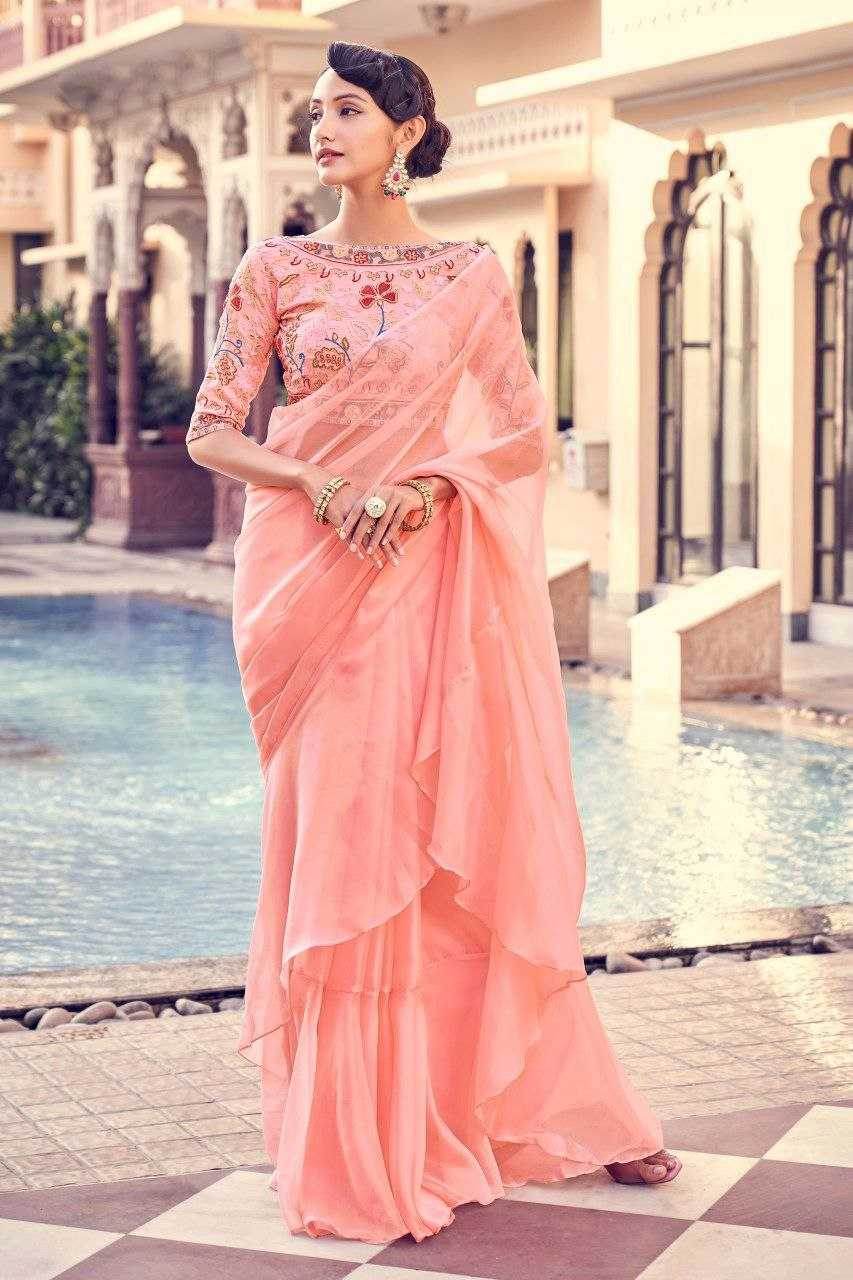 Organza Party Wear Saree - MYLUXURY LANE ENTERPRISE