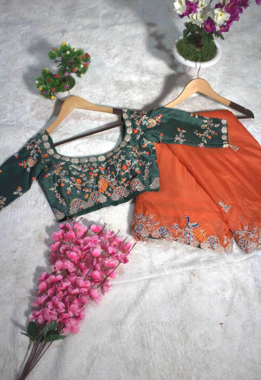 Organza Festive Collections Mirror Work Zari Sarees - MYLUXURY LANE ENTERPRISE