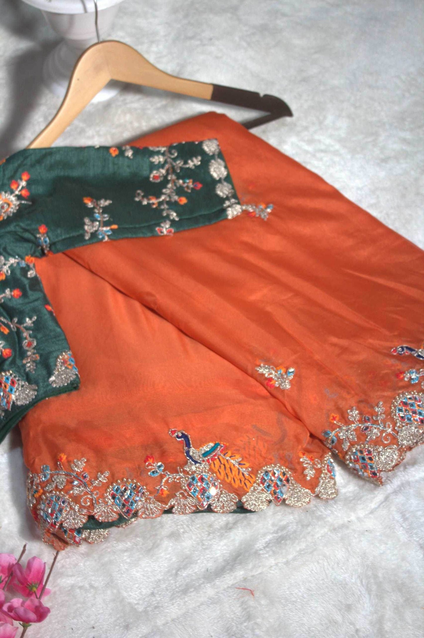 Organza Festive Collections Mirror Work Zari Sarees - MYLUXURY LANE ENTERPRISE