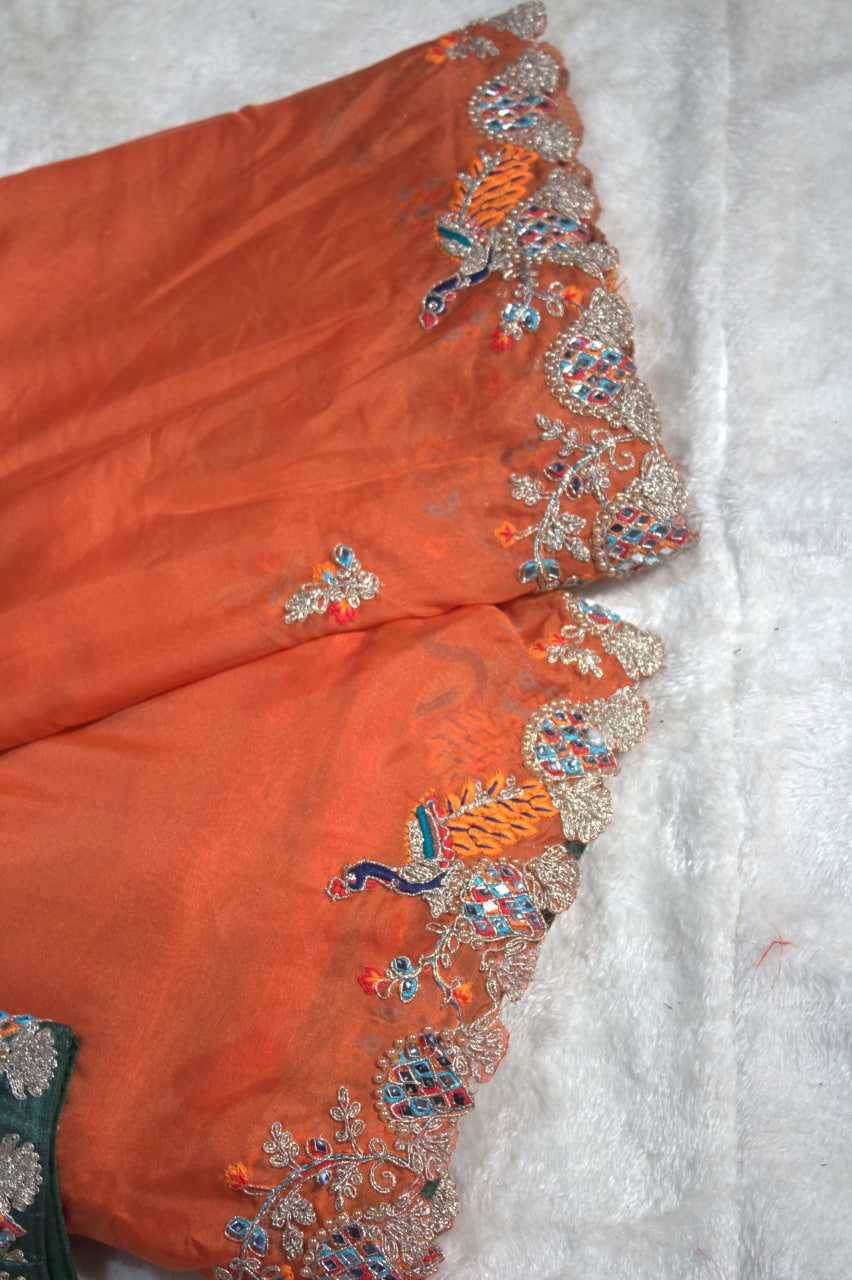 Organza Festive Collections Mirror Work Zari Sarees - MYLUXURY LANE ENTERPRISE