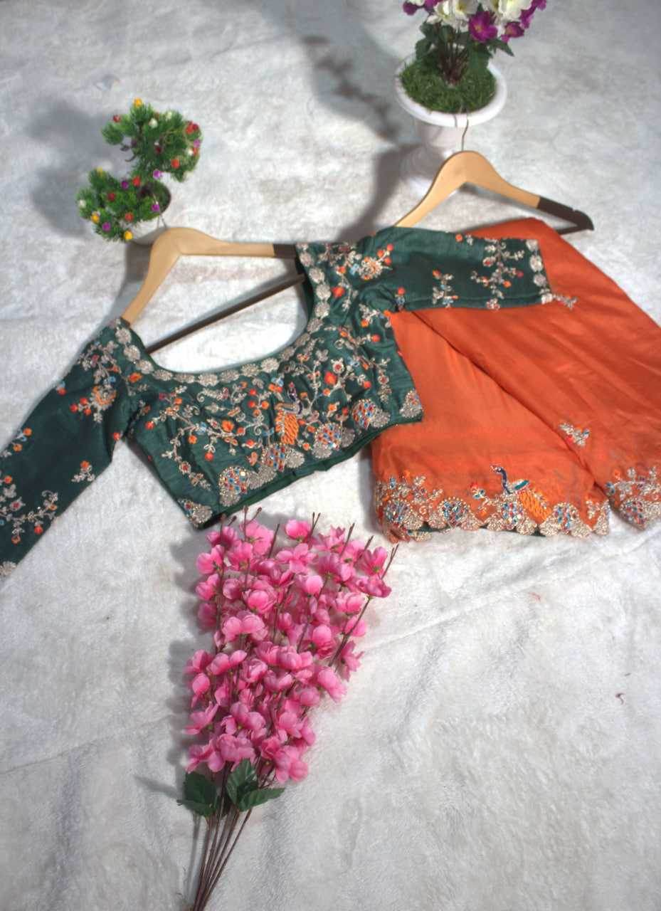 Organza Festive Collections Mirror Work Zari Sarees - MYLUXURY LANE ENTERPRISE