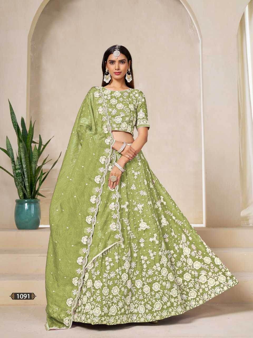 Organza Silk Traditional Lehenga - MYLUXURY LANE ENTERPRISE