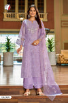 Organza Silk  Embroidery Party wear suit