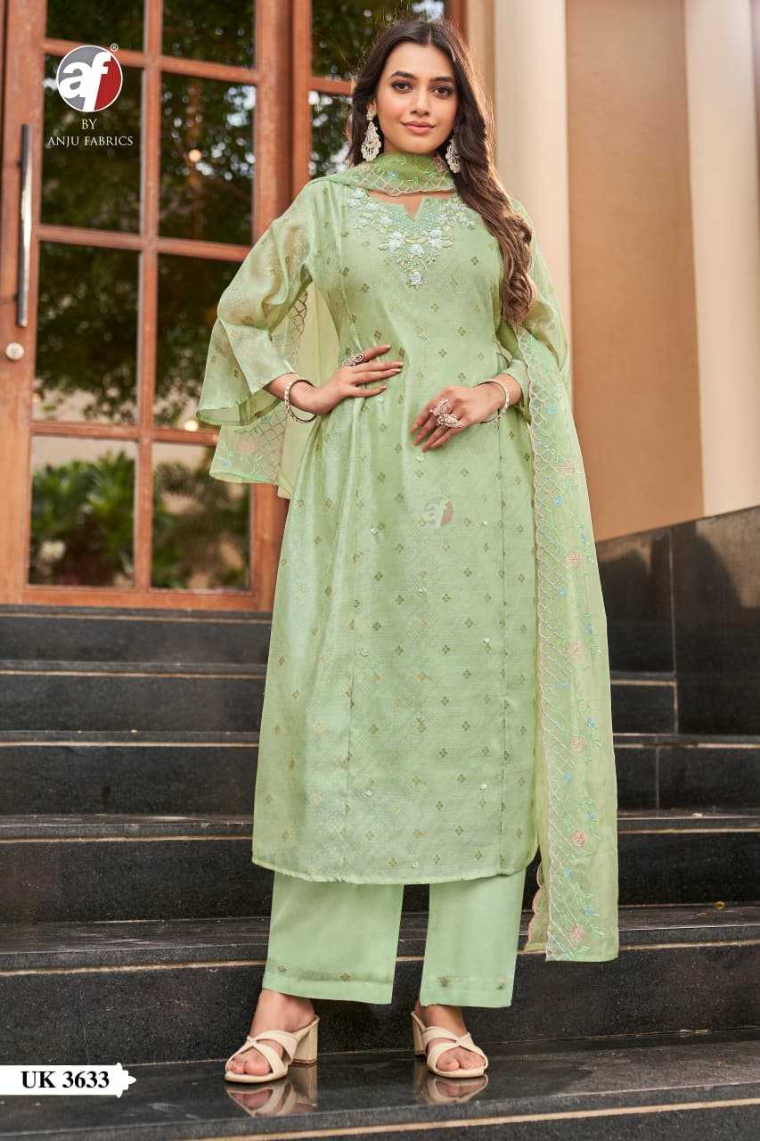 Organza Silk  Embroidery Party wear suit