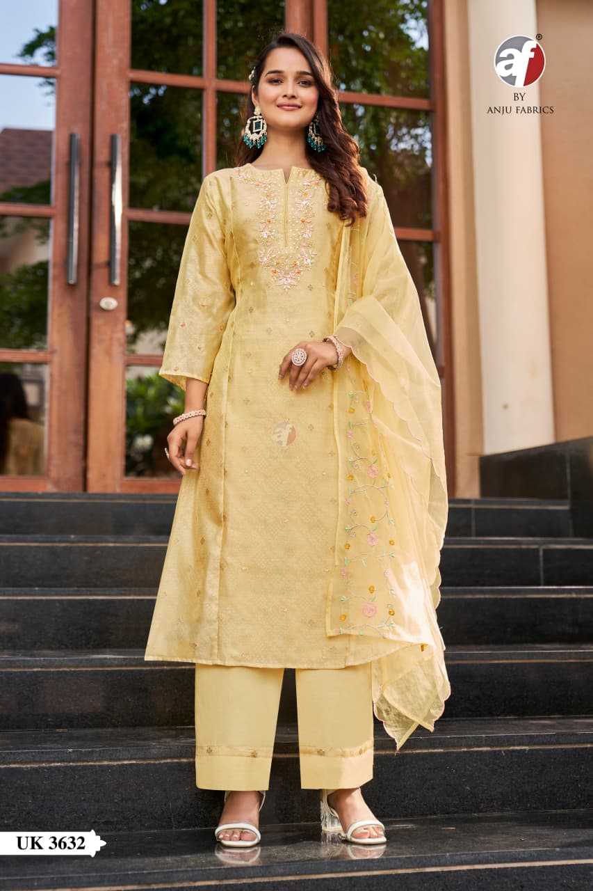 Organza Silk  Embroidery Party wear suit