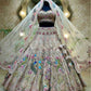 Organza Silk Embroidered Sequins With Cancan Lehenga Set - MYLUXURY LANE ENTERPRISE