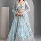 Organza Silk Designer Sequins Lehenga - MYLUXURY LANE ENTERPRISE