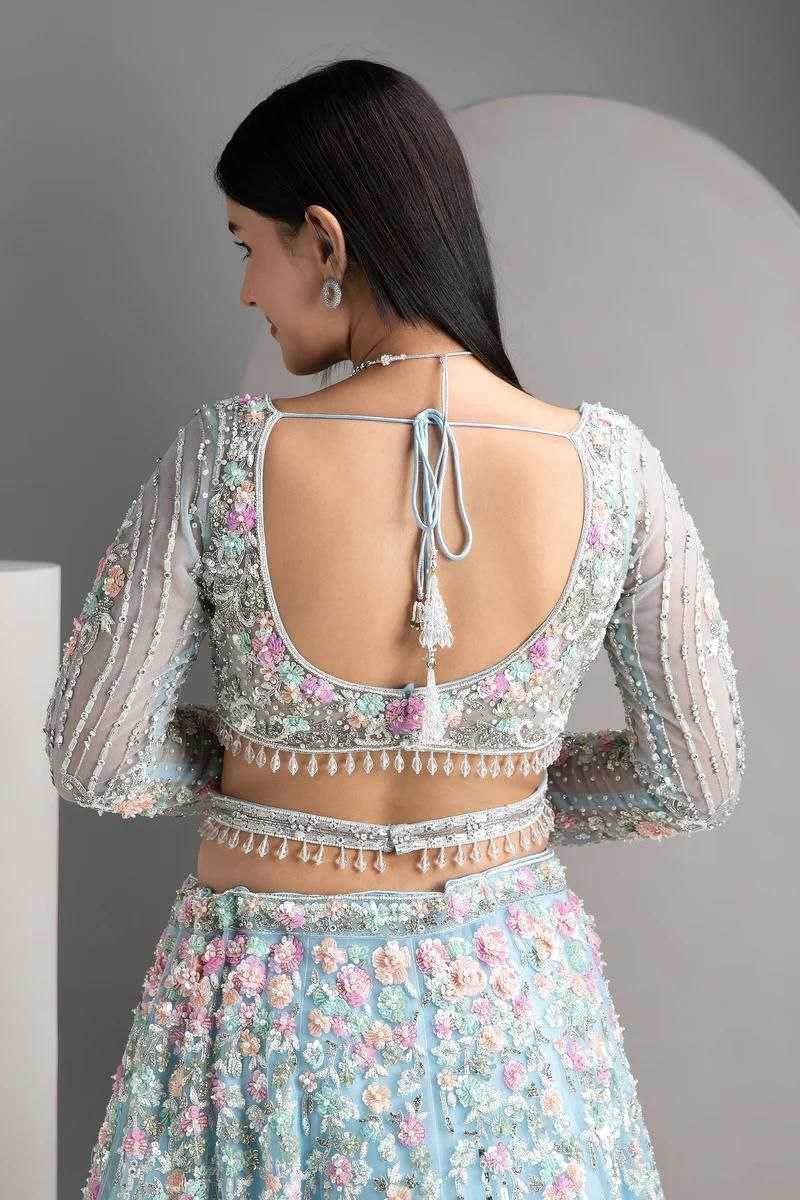 Organza Silk Designer Sequins Lehenga - MYLUXURY LANE ENTERPRISE