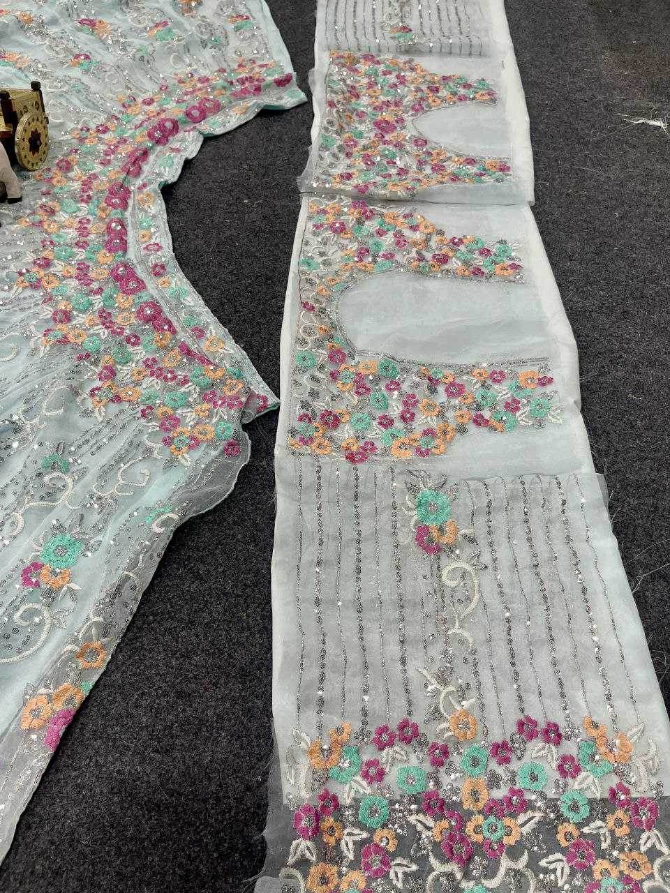 Organza Silk Designer Sequins Lehenga - MYLUXURY LANE ENTERPRISE