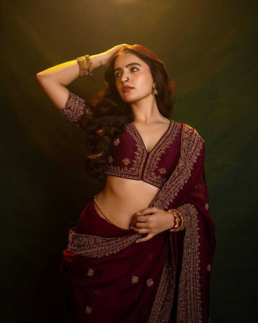 Organza Silk  Sequence Saree