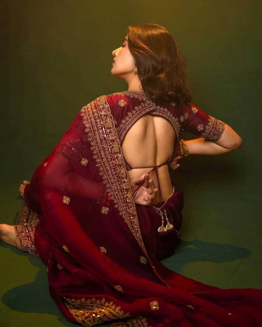 Organza Silk Sequence Saree - MYLUXURY LANE ENTERPRISE