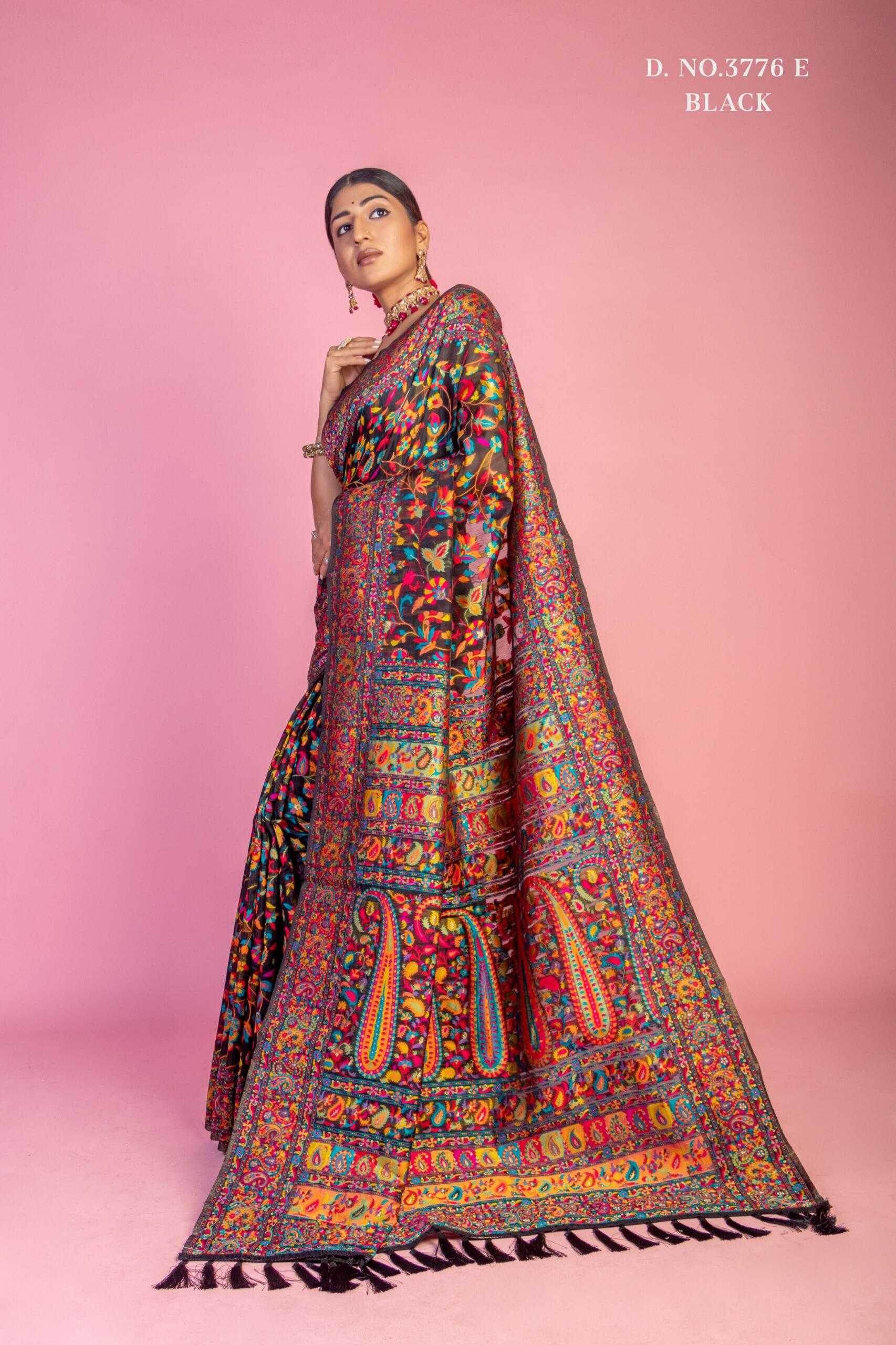 Pashmina Kashmiri Party Wear Saree - MYLUXURY LANE ENTERPRISE
