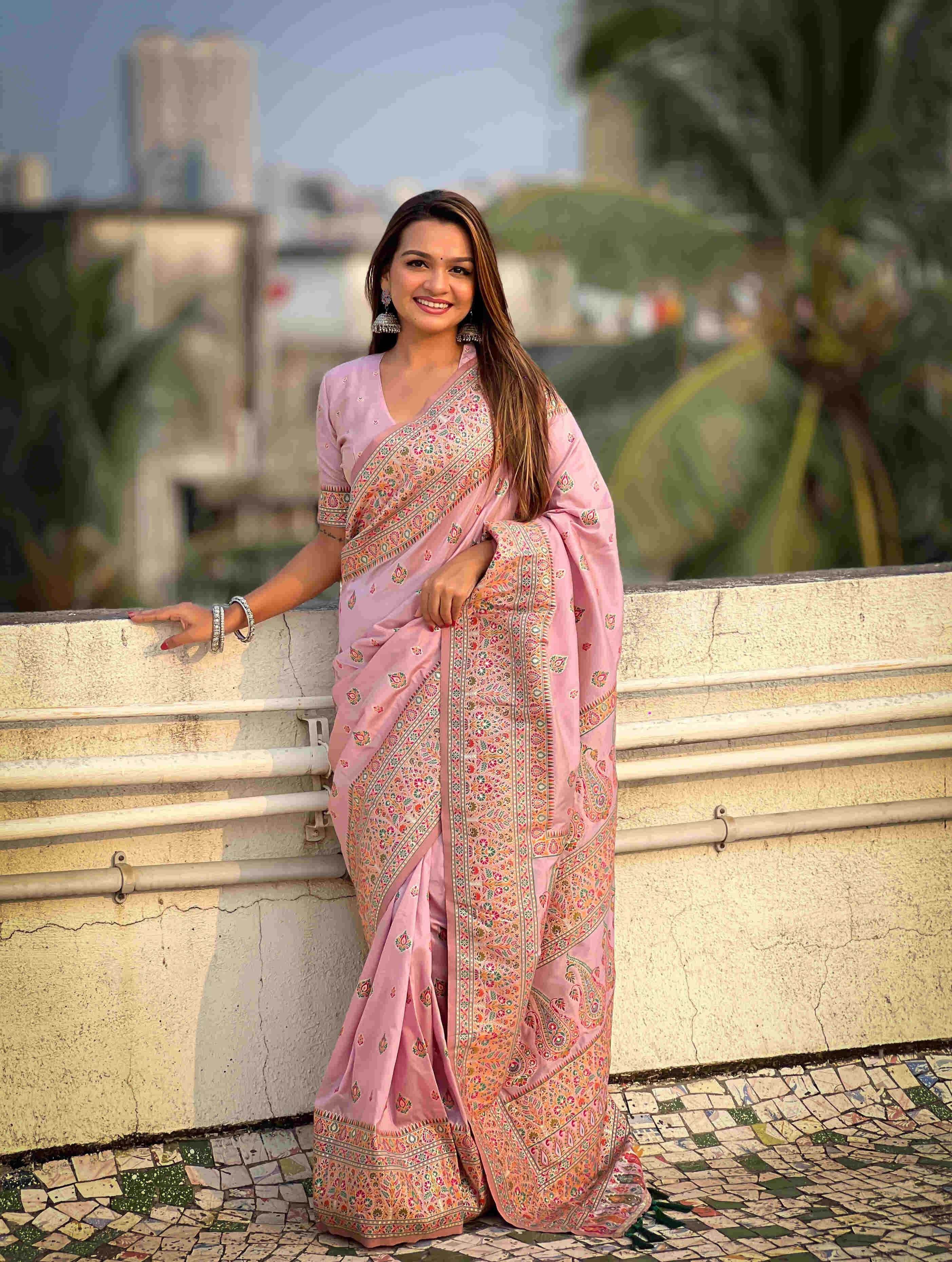 Pashmina Kashmiri Ladies Saree - MYLUXURY LANE ENTERPRISE