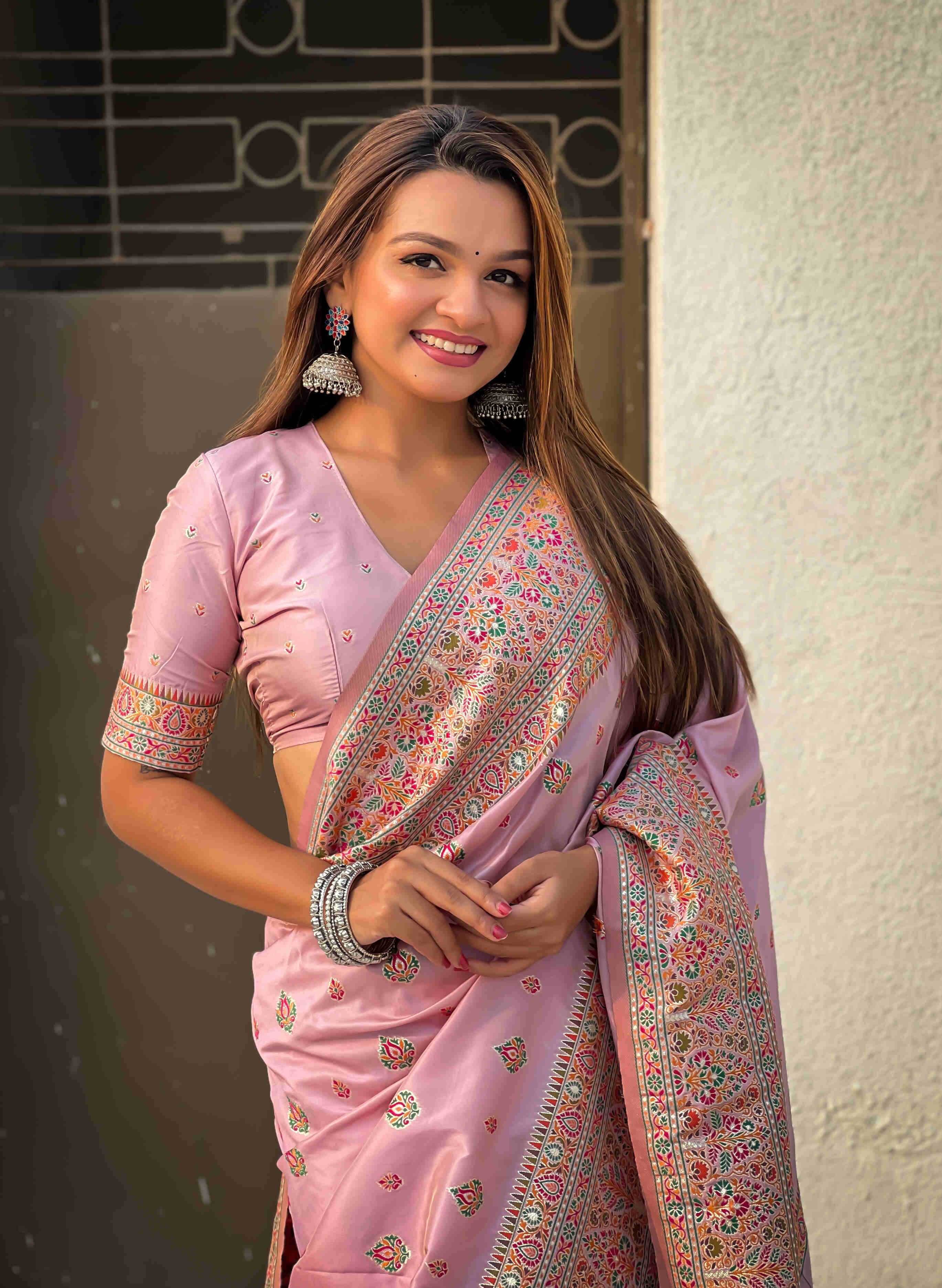 Pashmina Kashmiri Ladies Saree - MYLUXURY LANE ENTERPRISE