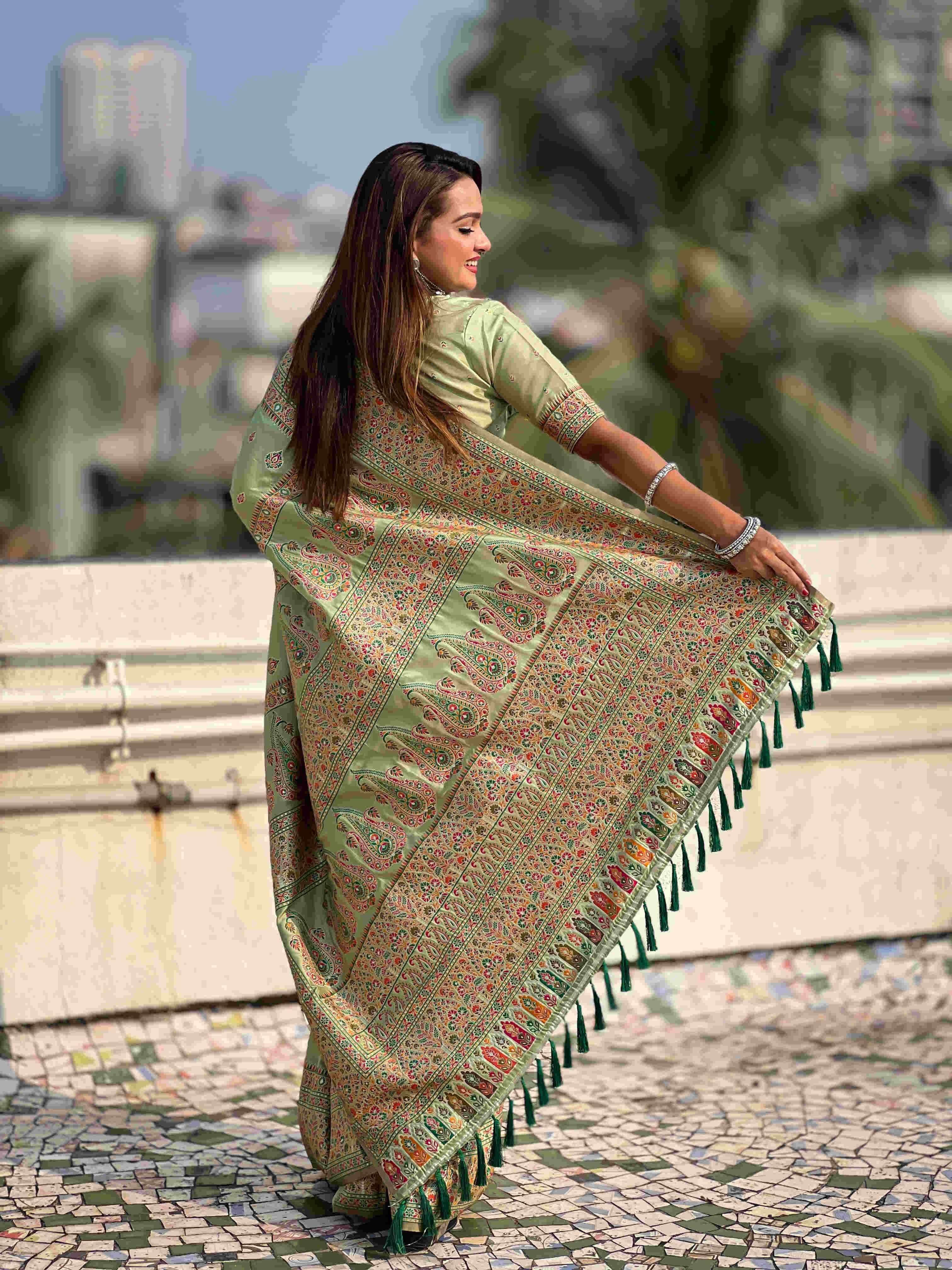 Pashmina Kashmiri Ladies Saree - MYLUXURY LANE ENTERPRISE
