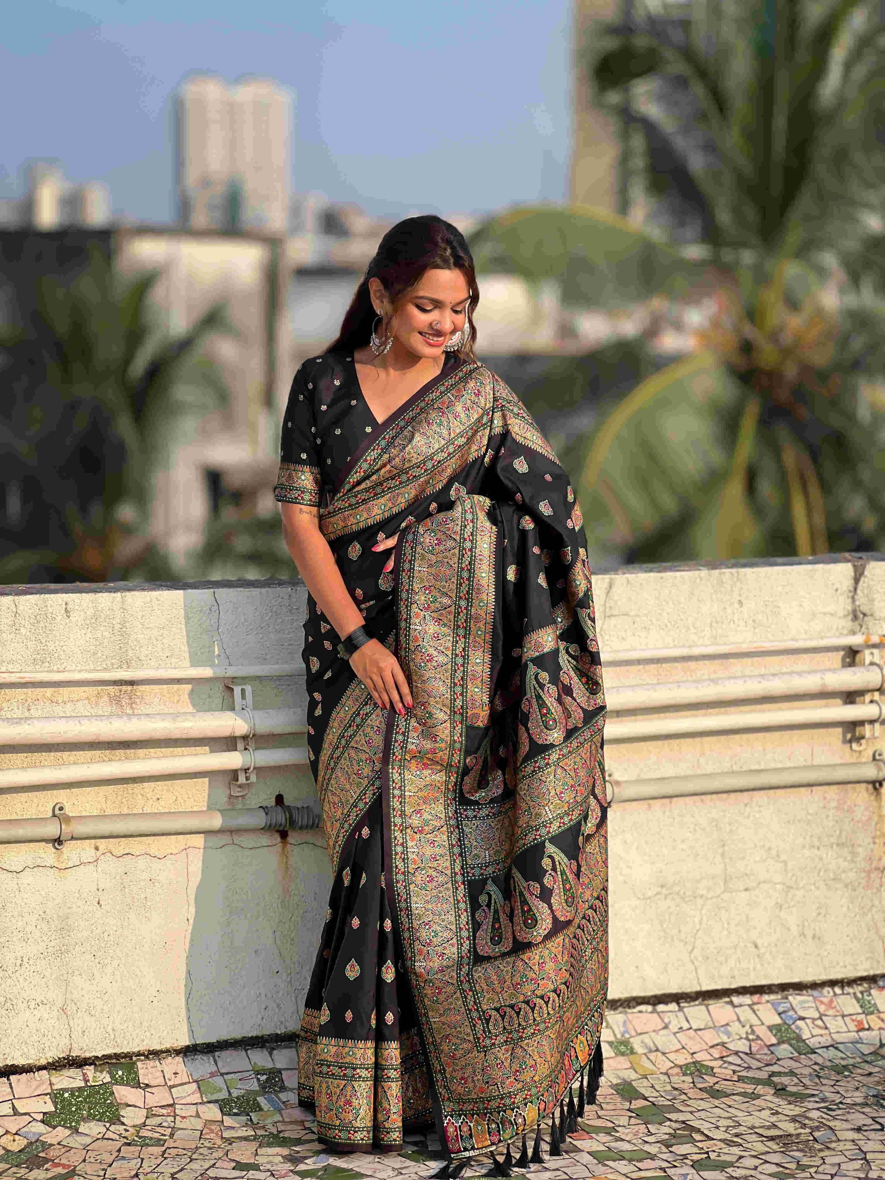 Pashmina Kashmiri Ladies Saree - MYLUXURY LANE ENTERPRISE
