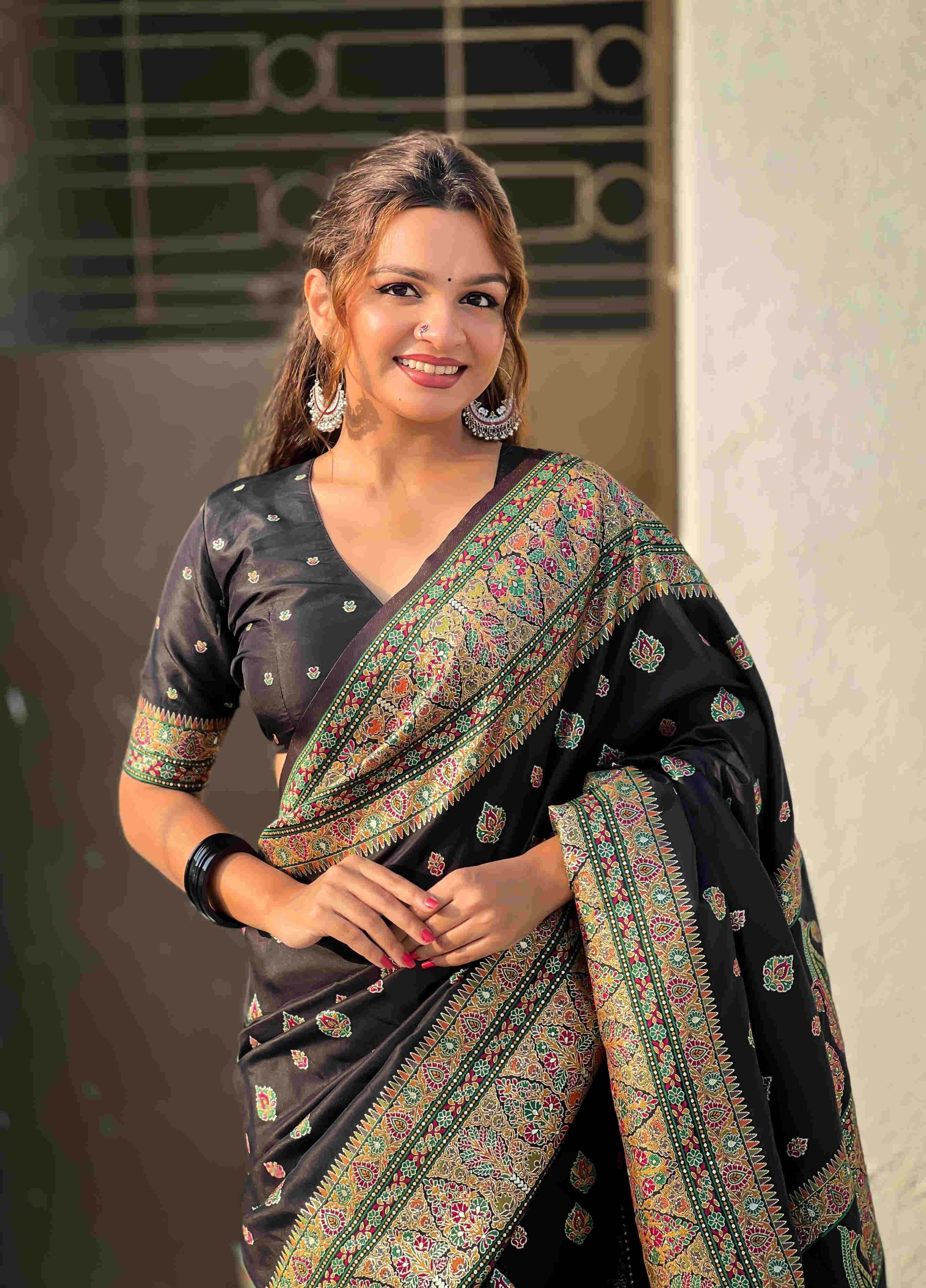 Pashmina Kashmiri Ladies Saree - MYLUXURY LANE ENTERPRISE