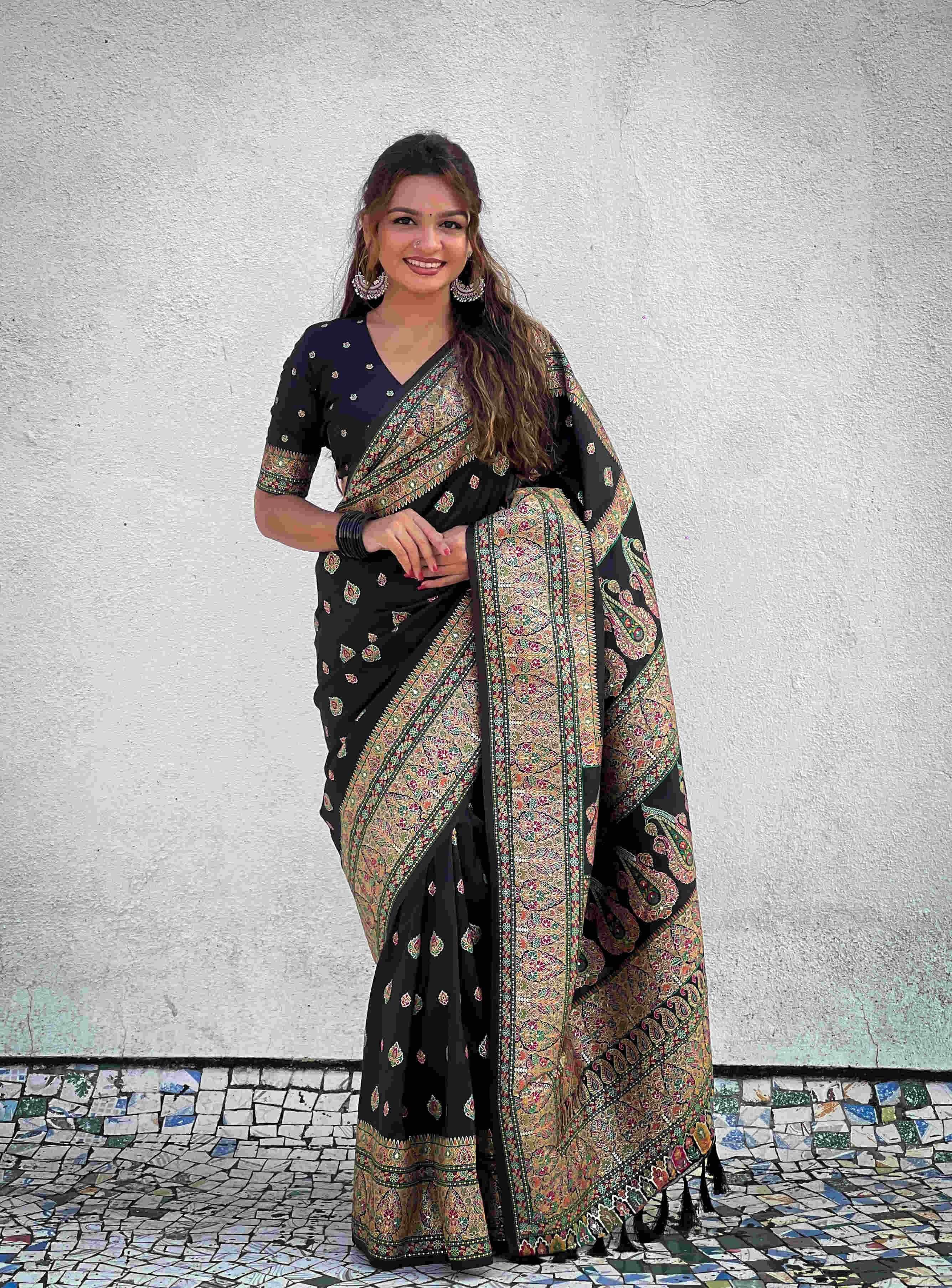 Pashmina Kashmiri Ladies Saree - MYLUXURY LANE ENTERPRISE