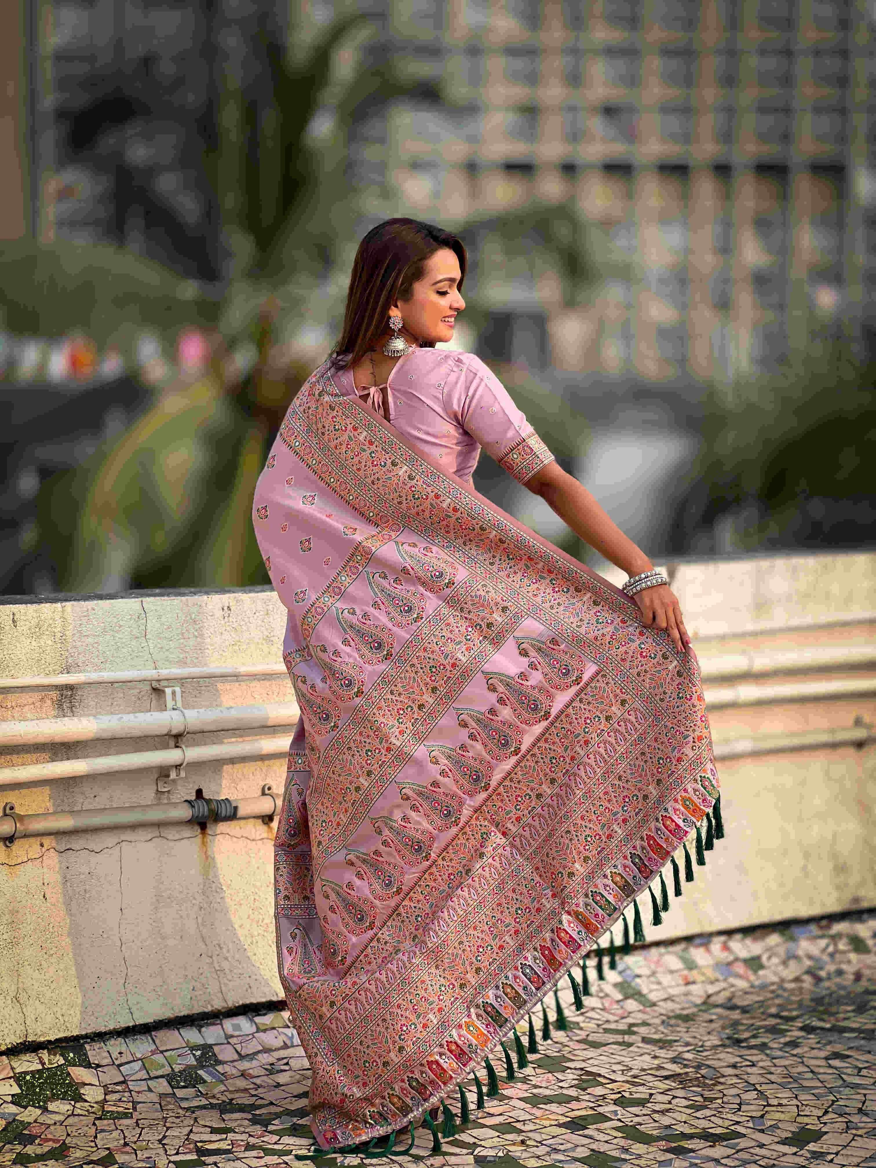 Pashmina Kashmiri Ladies Saree - MYLUXURY LANE ENTERPRISE