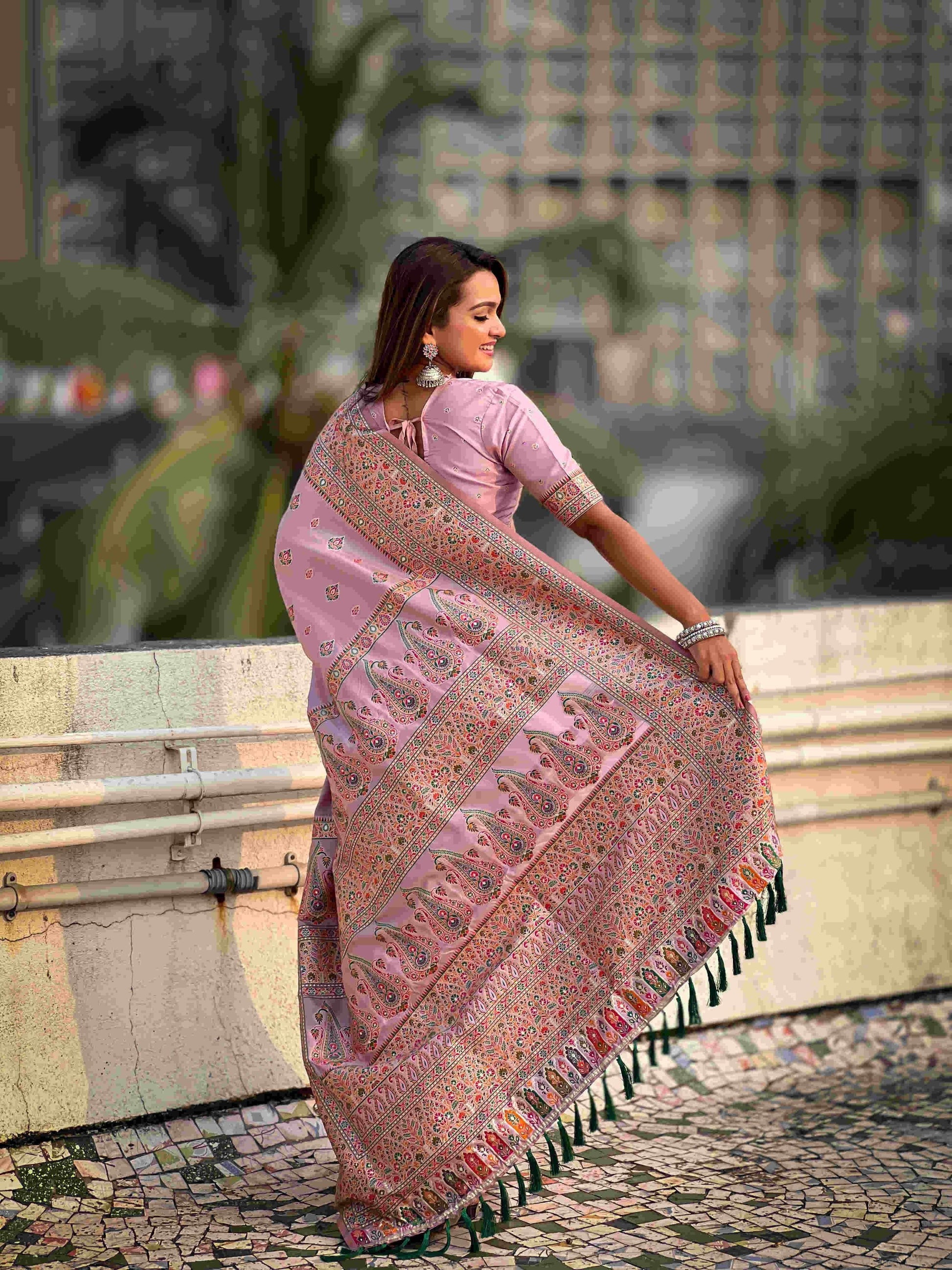 Pashmina Kashmiri Ladies Saree - MYLUXURY LANE ENTERPRISE