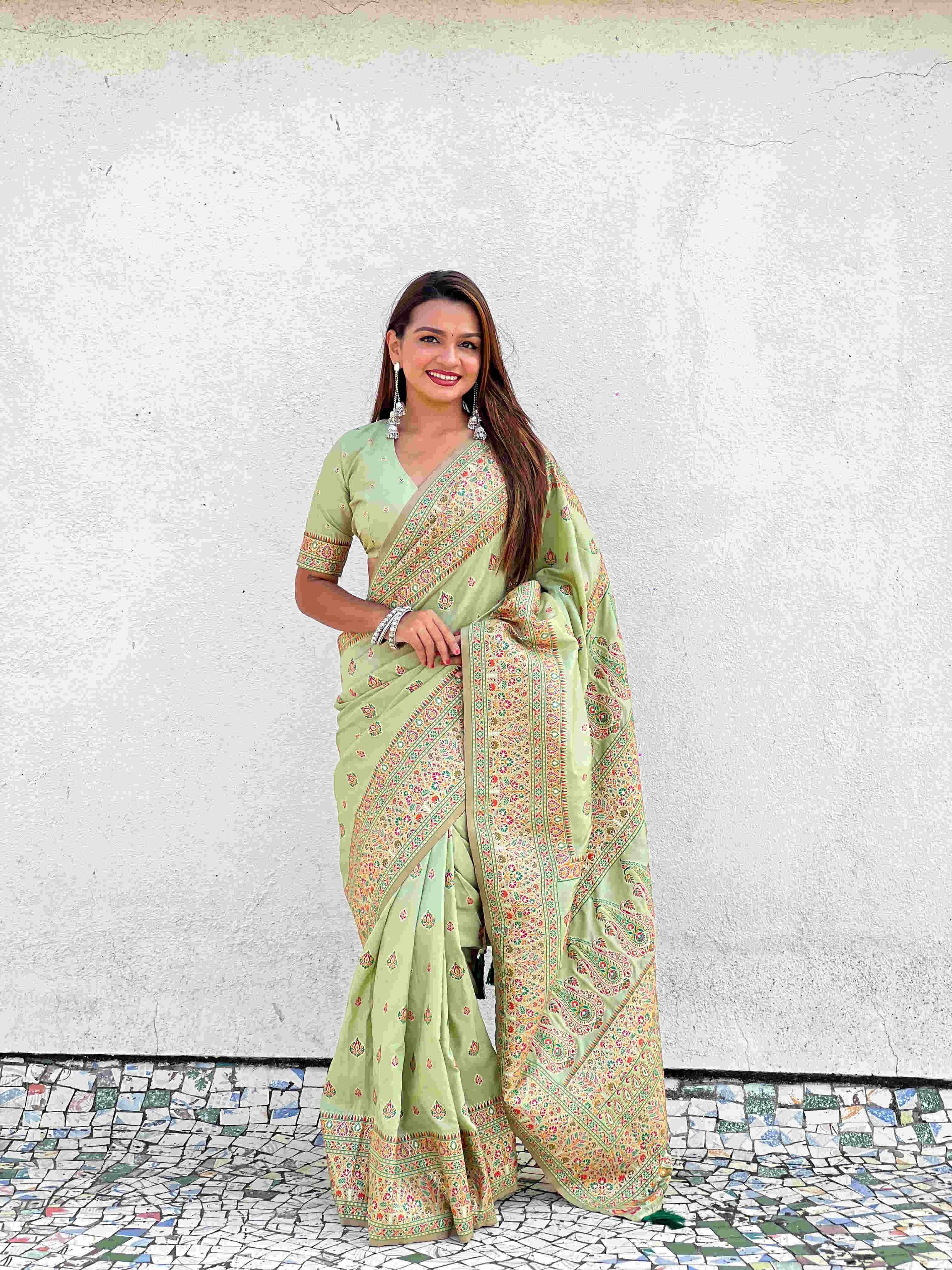 Pashmina Kashmiri Ladies Saree - MYLUXURY LANE ENTERPRISE