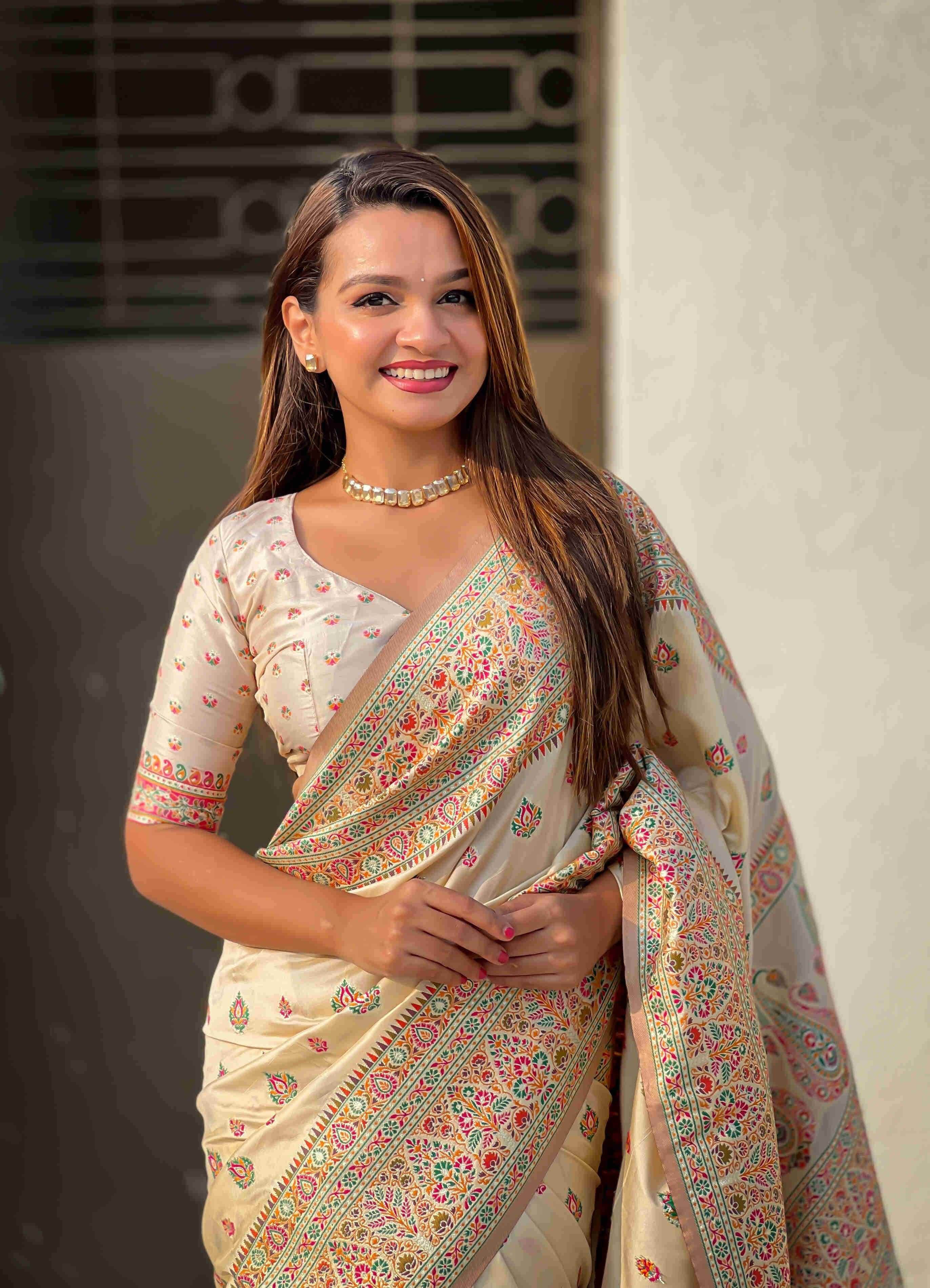 Pashmina Kashmiri Ladies Saree - MYLUXURY LANE ENTERPRISE
