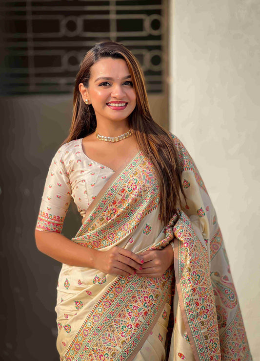 Pashmina Kashmiri Ladies Saree - MYLUXURY LANE ENTERPRISE