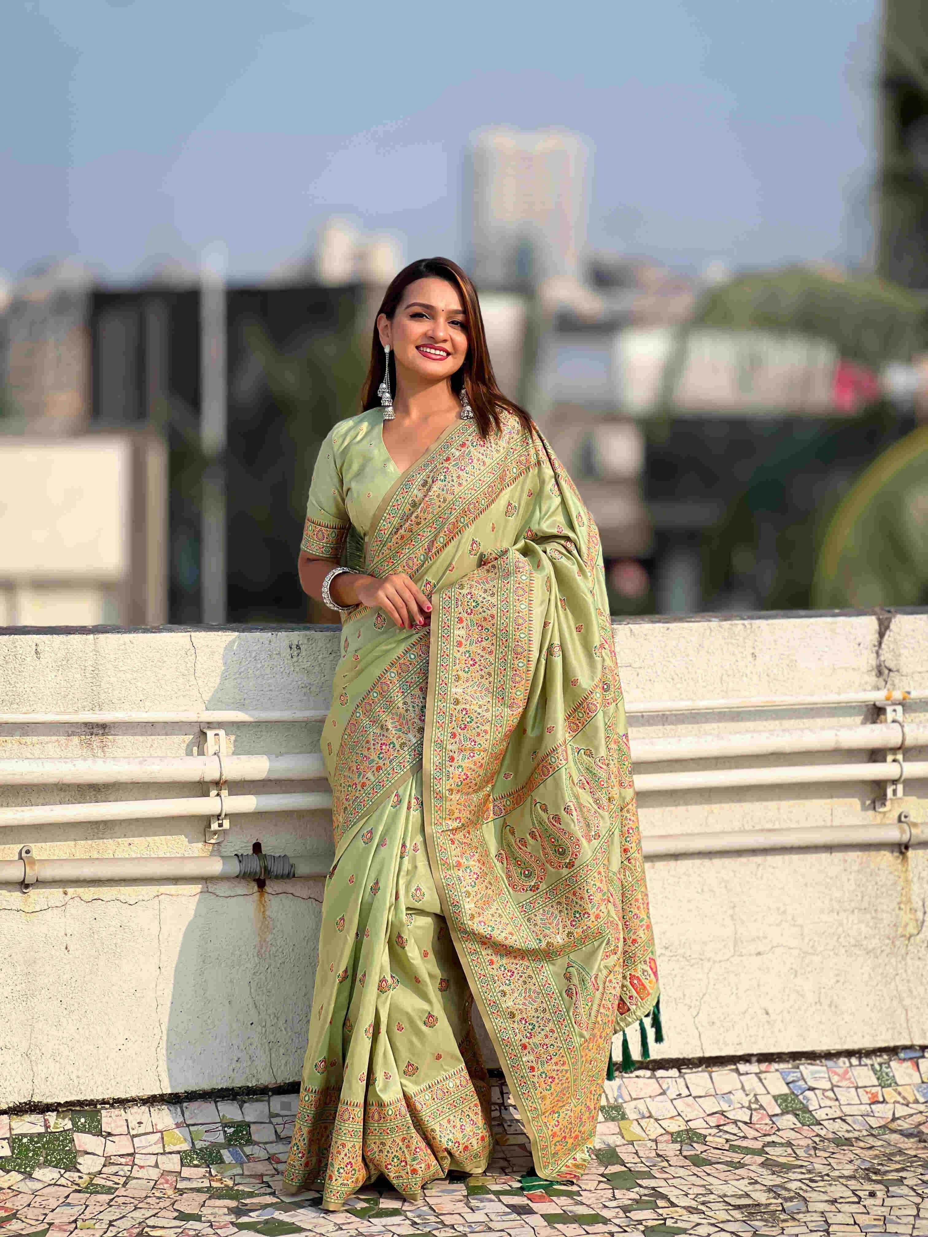 Pashmina Kashmiri Ladies Saree - MYLUXURY LANE ENTERPRISE