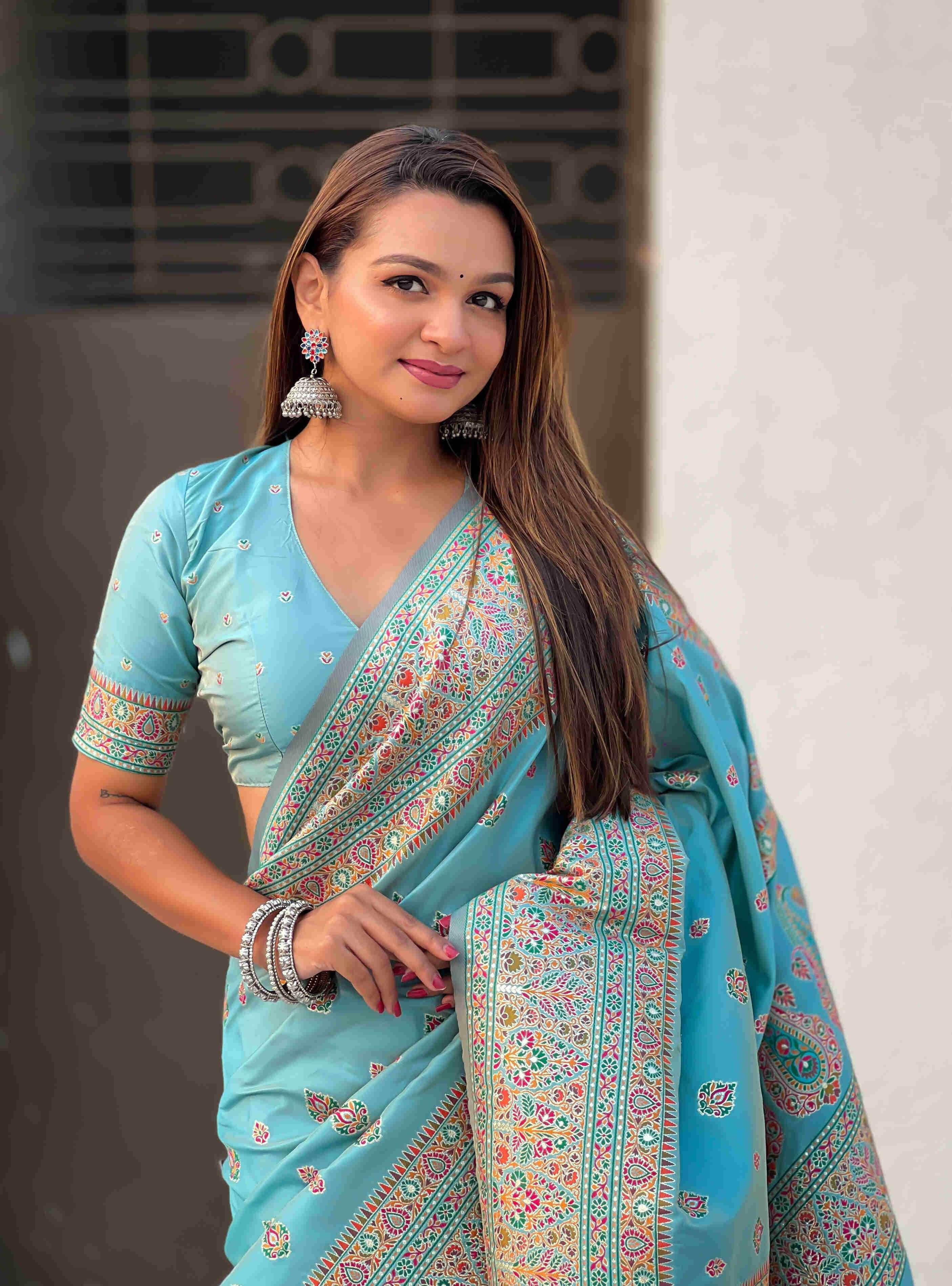 Pashmina Kashmiri Ladies Saree - MYLUXURY LANE ENTERPRISE