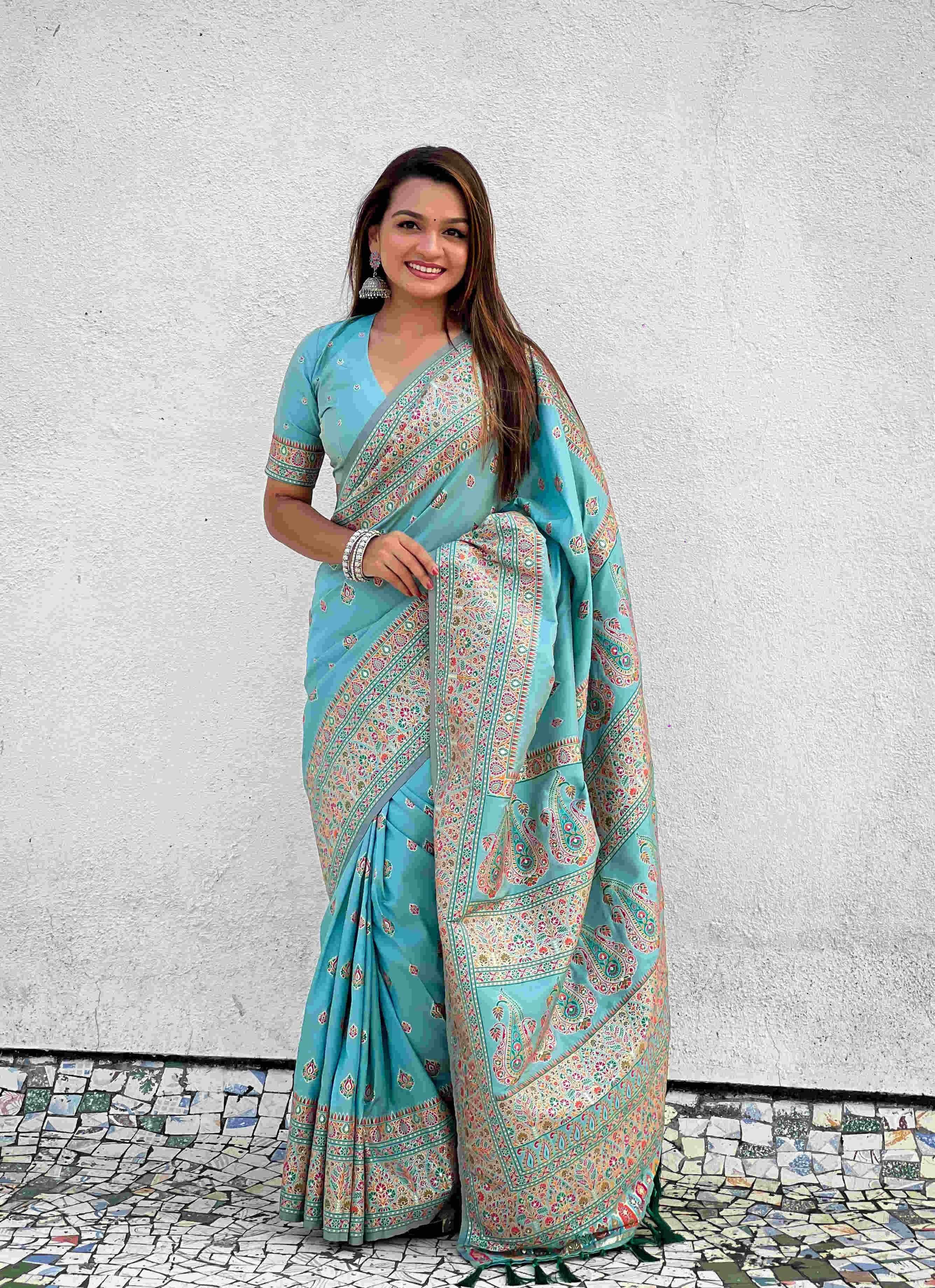 Pashmina Kashmiri Ladies Saree - MYLUXURY LANE ENTERPRISE