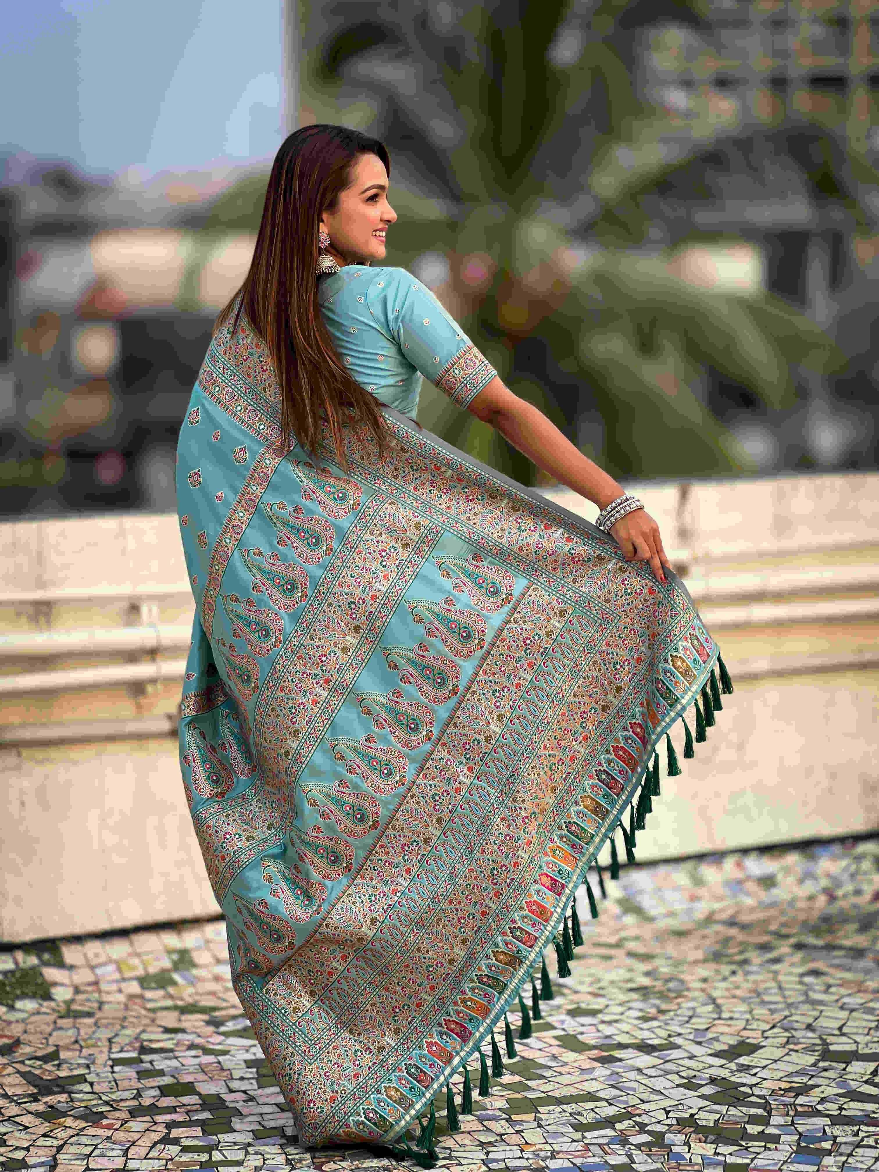 Pashmina Kashmiri Ladies Saree - MYLUXURY LANE ENTERPRISE