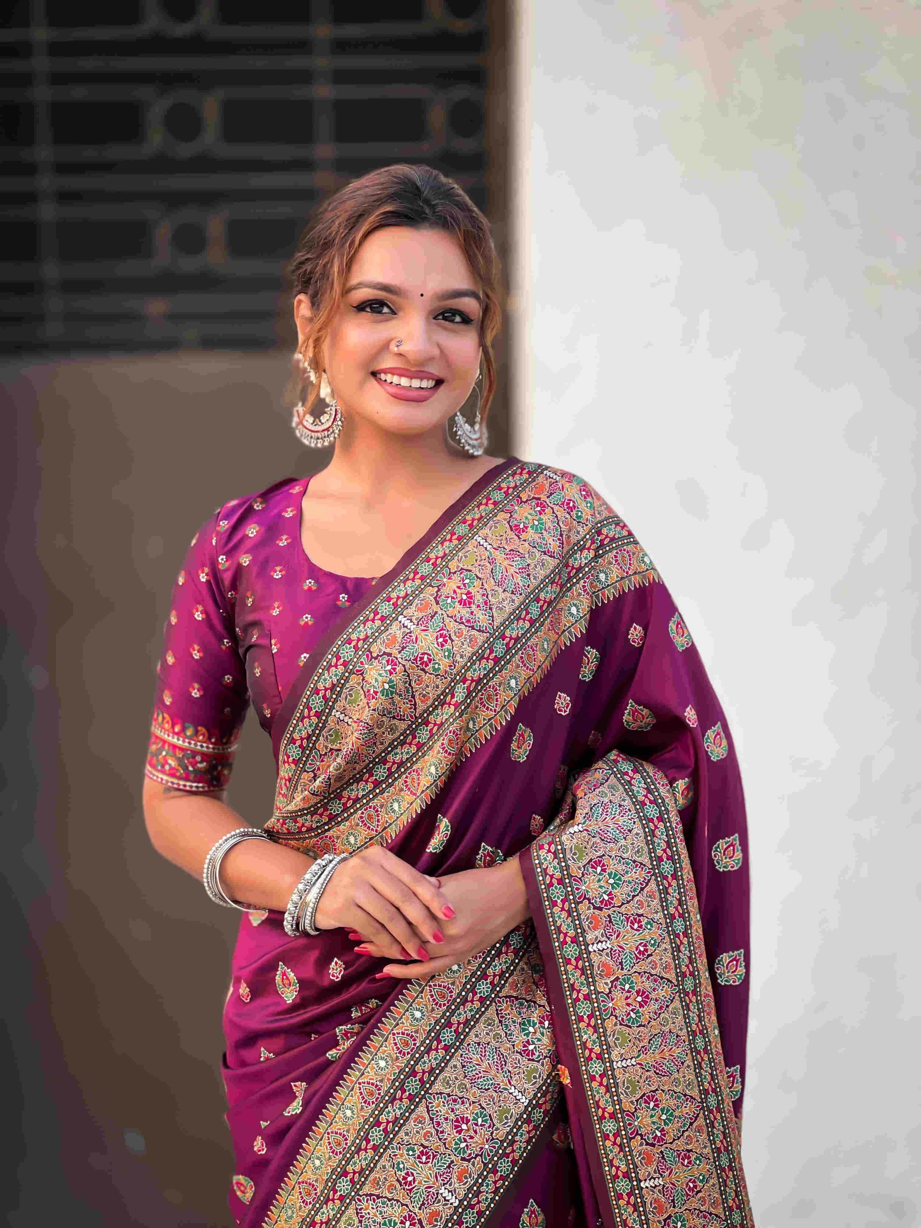 Pashmina Kashmiri Ladies Saree - MYLUXURY LANE ENTERPRISE