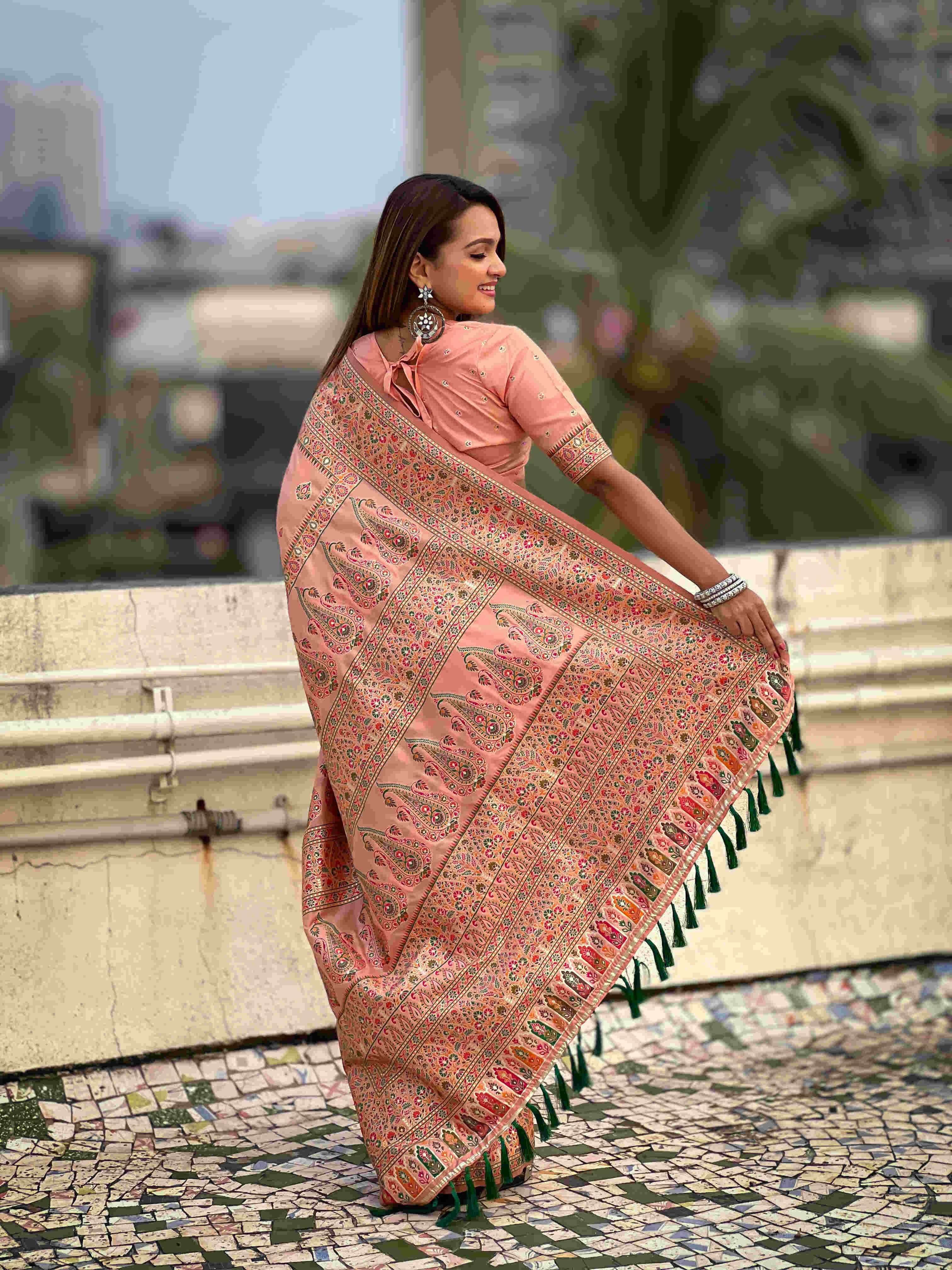 Pashmina Kashmiri Ladies Saree - MYLUXURY LANE ENTERPRISE