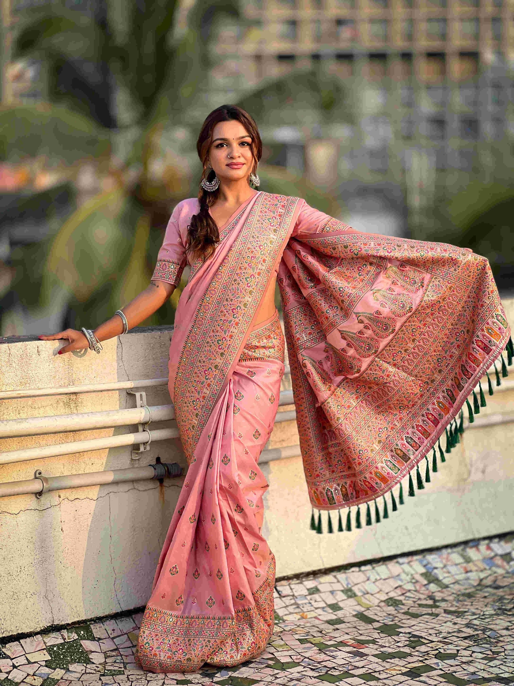 Pashmina Kashmiri Ladies Saree - MYLUXURY LANE ENTERPRISE